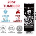 thumbnail image 2 of Tarot Skull Readers Coffee Cups with Lids, 20 Oz Skinny Straight Tumbler, Book Lovers Gifts, Gothic Skeleton Stainless Steel Tumblers Tea Cup Thermal Cups Water Glasses, Halloween Stuff, 2 of 6