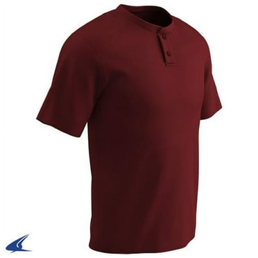 Champro Youth Dri-Gear Turn Two 2-Button Baseball Jersey Maroon L