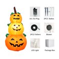 thumbnail image 4 of Halloween 3.93ft/1.2m 3-Pack Lighted Pumpkin Inflatable Decorations, Weatherproof 190T Polyester LED Airblown Yard Ornaments with US Plug, Stakes & Tethers - Perfect for Indoor/Outdoor Party, Garden,, 4 of 6