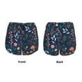 thumbnail image 5 of Picia Colorful Flowers Pattern Women's 2 in 1 Athletic Running Shorts High Waisted Workout Casual Gym Sweat Shorts with Comfy Liner Zipper Pockets-XX-Large, 5 of 9