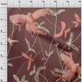 thumbnail image 3 of oneOone Polyester Spandex Brown Fabric Tropical Parrot With Leaves Quilting Supplies Print Sewing Fabric By The Yard 56 Inch Wide, 3 of 4