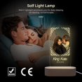 thumbnail image 4 of Personalized Picture Frame, Acrylic Plaque LED Night Light, Custom Photo Gifts for Women Men Best Friend Picture Frame, 4 of 5