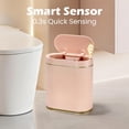 thumbnail image 3 of Bote de basura con sensor de movimiento para baño con tapa, cubo de basura automático de 7.5 litros, basurero delgado impermeable de plástico, decoración de baño para dormitorio, oficina, 3 of 4