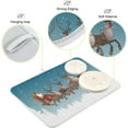 thumbnail image 2 of GZHJMY Snow Winter Santa With Reindeer Absorbent Dish Drying Mat Microfiber Kitchen Countertop Table Protector Multipurpose Counter Rack Sink Drainer Pad (16” x 18”), 2 of 6