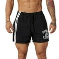 thumbnail image 4 of Men's YOUNGLA Sports Shorts Quick-Dry Running Three-Quarter Shorts Summer Casual Fitness Training Basketball Shorts, 4 of 5