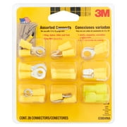 3M Assorted Connectors, Yellow, 28 Count