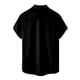thumbnail image 1 of Camisas s Para Hombre De Vestir para hombre Casual Beach Seaside Retro Rock Style 3D Impresión digital Hebilla Bolsillo Solapa Camisa de manga corta Top (Black, 3XL), 1 of 5