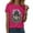 E-Hot Pink, variant on felwors Halloween women's shirt 2025 cute ghost cotton shirt autumn pumpkin T-shirt round neck pattern T-shirt casual short sleeved top Dark Blue, XXL