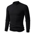 thumbnail image 2 of Men's Slim Fit Mock Neck Cable Knit Sweater Casual Long Sleeve Ribbed Pullover, 2 of 6