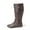 WIDE/CALF/BROWN, variant on Women Winter Boots Knee High Faux Fur Lined Insulated Tall Boots Comfortable for Fall and Snow