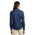 thumbnail image 2 of Port & Co Adult Female Women Denim Long Sleeves Shirt Ink Medium, 2 of 6