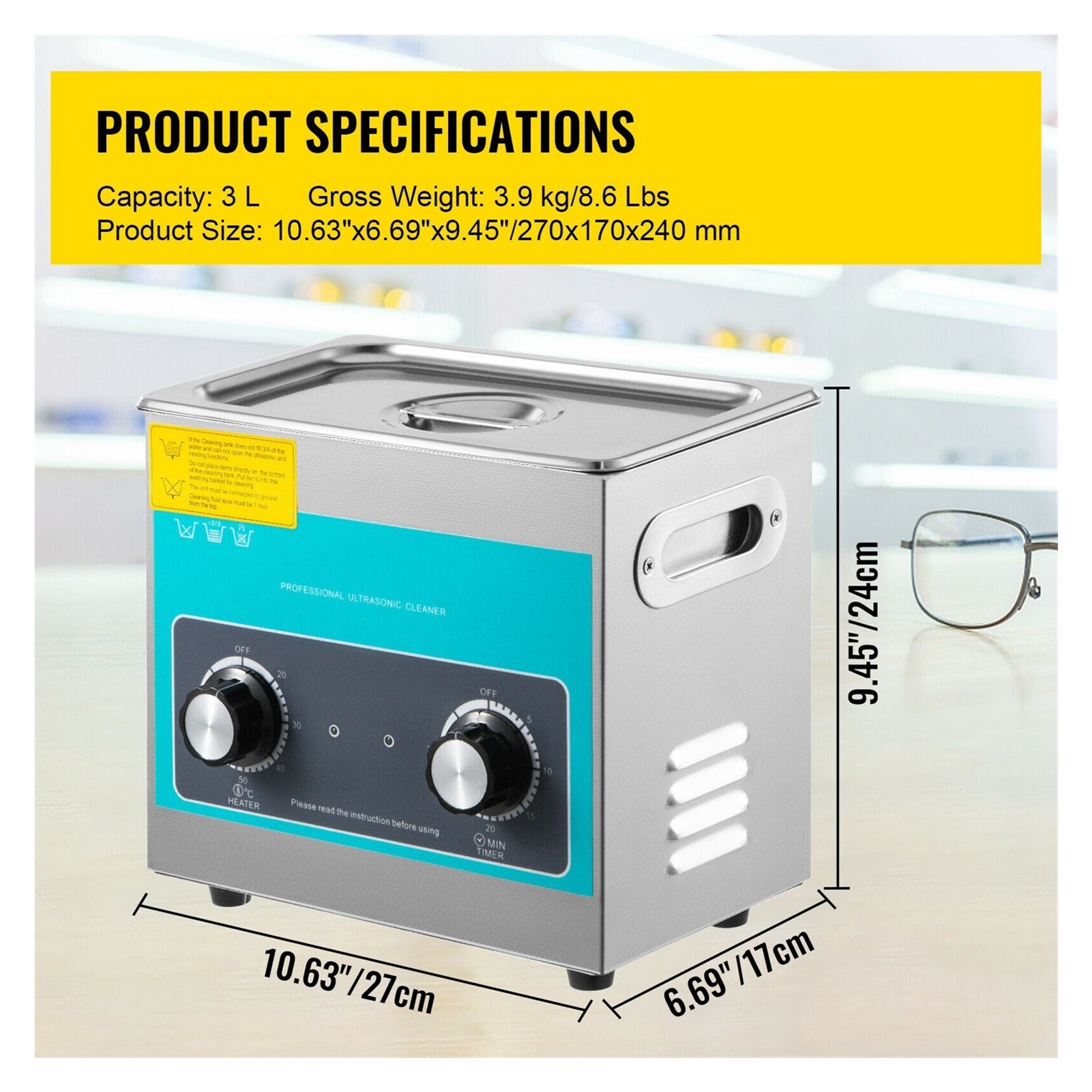 Electric Knob Ultrasonic Cleaner 2L 3L 6L 10L 15L 22L 30L Portable Washing Machine Lave-Dishes Ultrasound Home Appliance ,Strong Cleaning