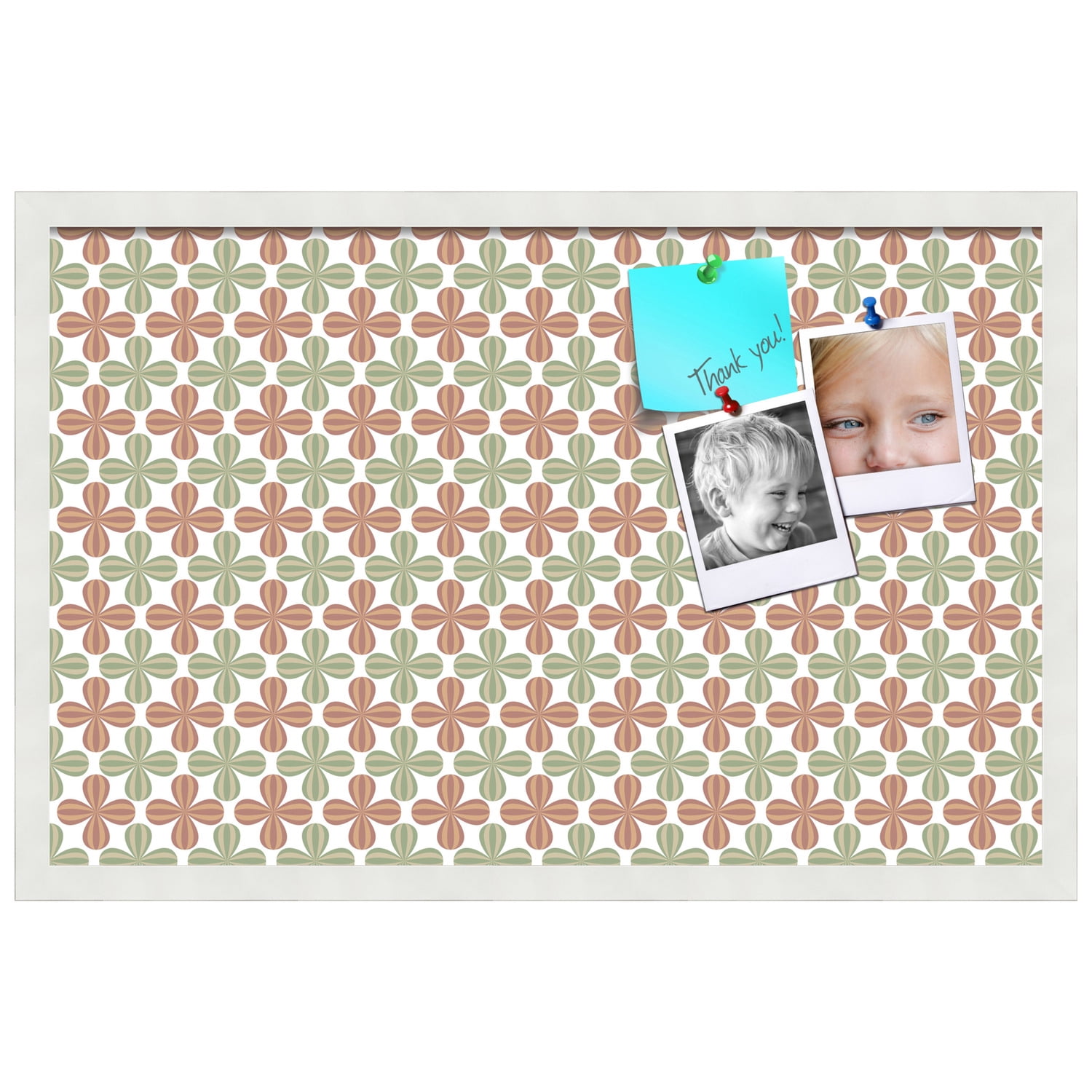 PinPix ArtToFrames 26x16 Custom Cork Bulletin Board    Poster Board Has a Fabric Style Canvas Finish, Framed in Satin White Frame (PinPix-558)