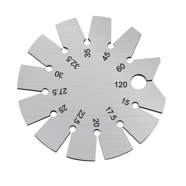 Chendee Jauge Biseautée en Acier Inoxydable Angle Protracteur Portée 15C-120C Diamètre 70Mm