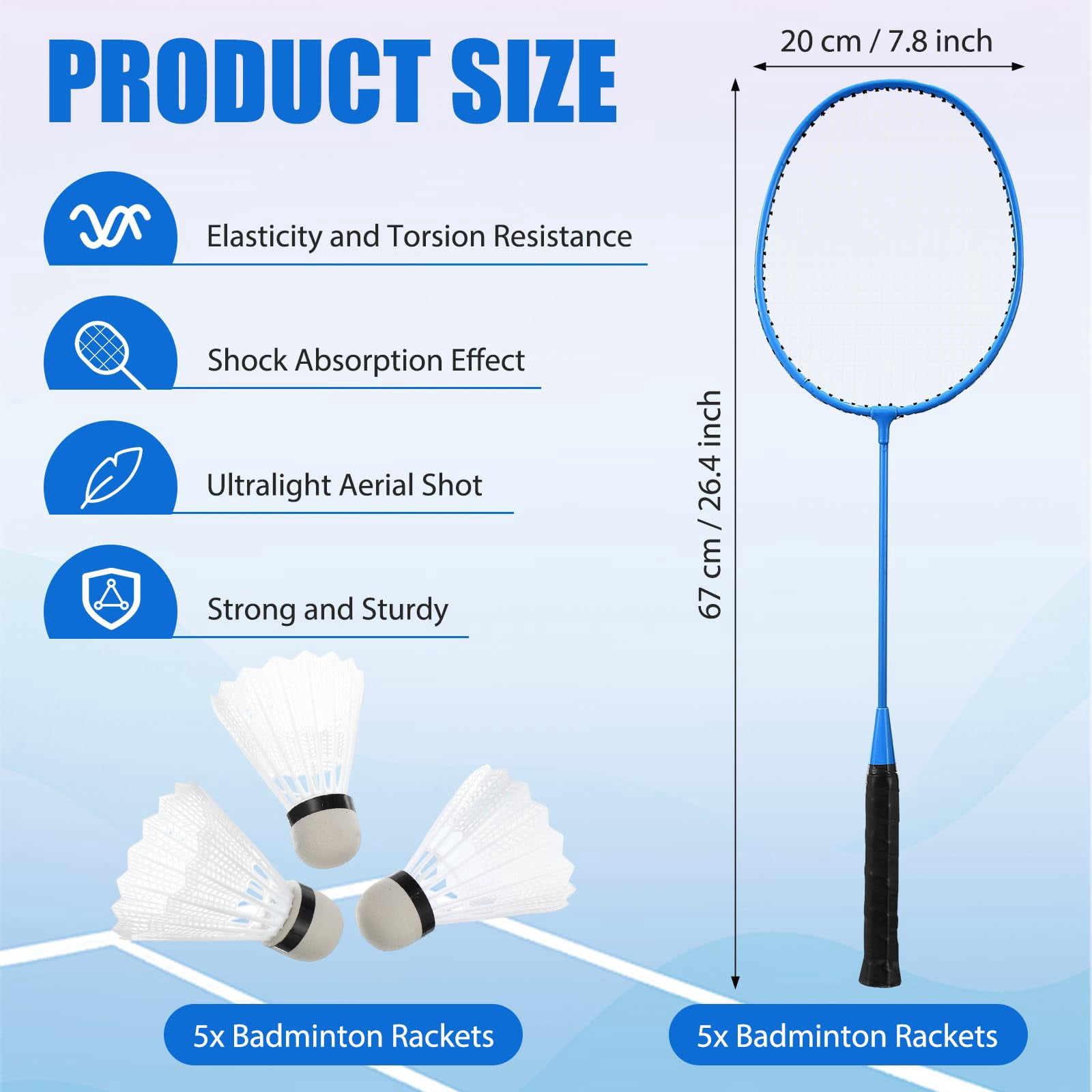 Badminton Rackets Set With Shuttlecocks Racquets For Adult And Lightweight Teenagers Shuttlecock Backyard Gym Beach Outdoor Games