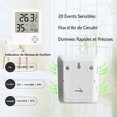 thumbnail image 4 of Mini termómetro digital de alta precisión para interiores, higrómetro, termómetro para el hogar con soporte plegable y reloj despertador para el hogar, la oficina, la cocina, indicador de nivel de, 4 of 5