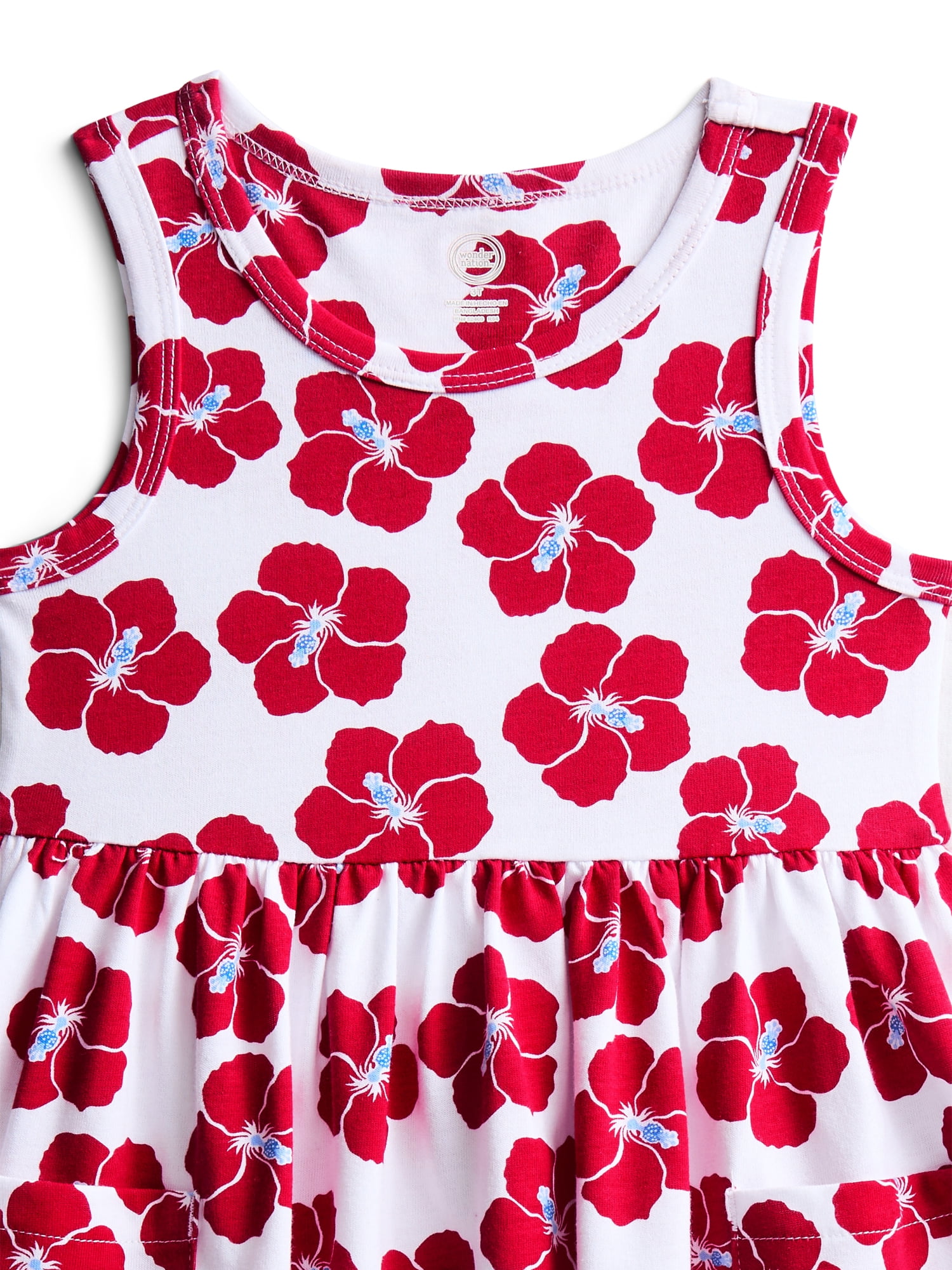 Wonder Nation Toddler Girl Patriotic Sleeveless Play Dress, Multiple Prints, Sizes 18M–5T