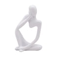 thumbnail image 1 of Sculptures Abstraites de Style Penseur en Résine Statue Figurines de Collection Décor Moderne de Bureau à la Maison (Noir), 1 of 2