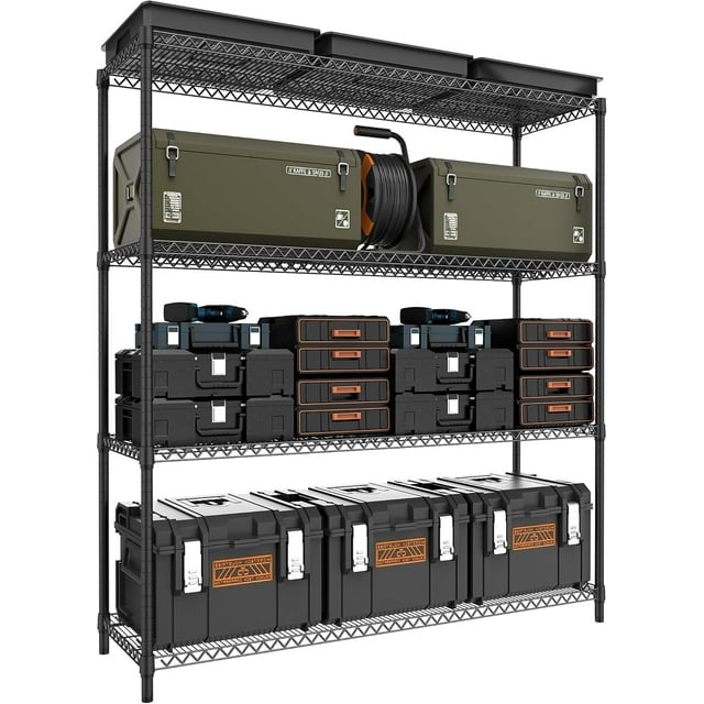 Storage Shelves Wire Shelving Heavy Duty Metal Storage Shelving Unit Adjustable Garage Shelving Rack Pantry Kitchen