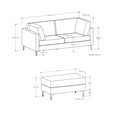 thumbnail image 3 of Simpli Home Ava 76-inch Sofa and Ottoman Set in Tightly Woven Performance Fabric, 3 of 11