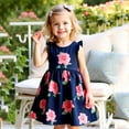 thumbnail image 4 of Zszcpp Mini Dress For Toddler Girl Versatile Styliah Flower Prints Suitable Princess Holiday Baggy Sleeveless Casual Dresses, 4 of 7