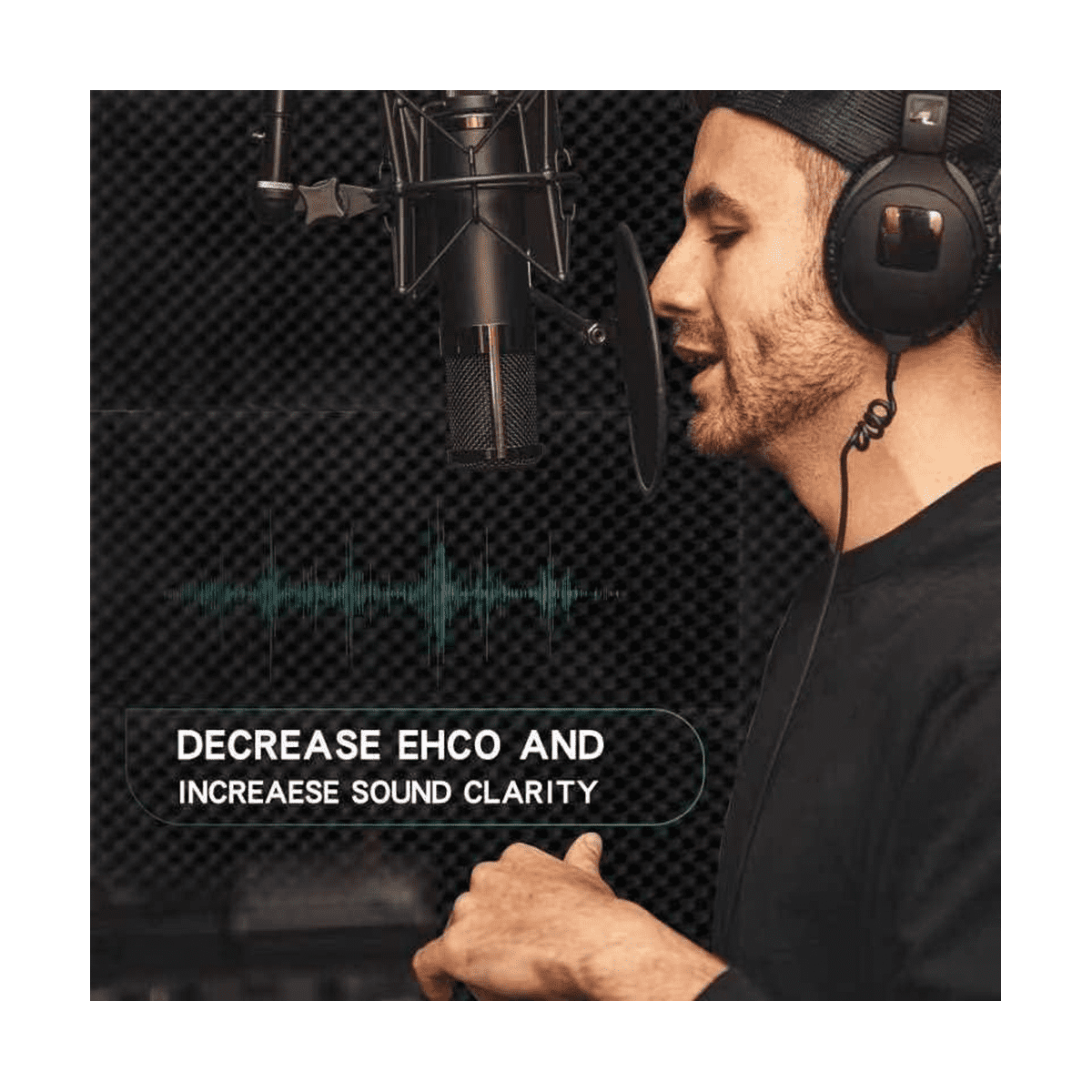 2 Pack Acoustic Foam Panels, for Home,Office, Recording Room, Studio