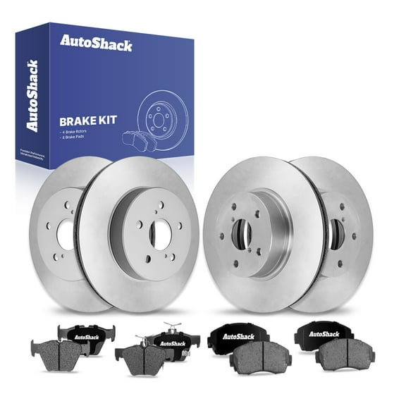 AutoShack Front Vented & Rear Vented Brake Rotors   Ceramic Pads 12-PC Brake Kit Replacement for 2016-2019 Subaru Legacy