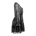 thumbnail image 4 of Vestido George para Dama, Escote V, con Paneles, Manga Larga Print Negro Talla M, 4 of 4