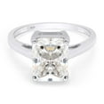 thumbnail image 3 of 1 3/4 ct. t.w 8X6MM Emerald Cut Lab Created Moissanite Diamond Solitaire Engagement Ring For Women In 14K White Gold Over Sterling Silver (G-H Color, VVS1 Clarity,1.75 Cttw)-7, 3 of 7