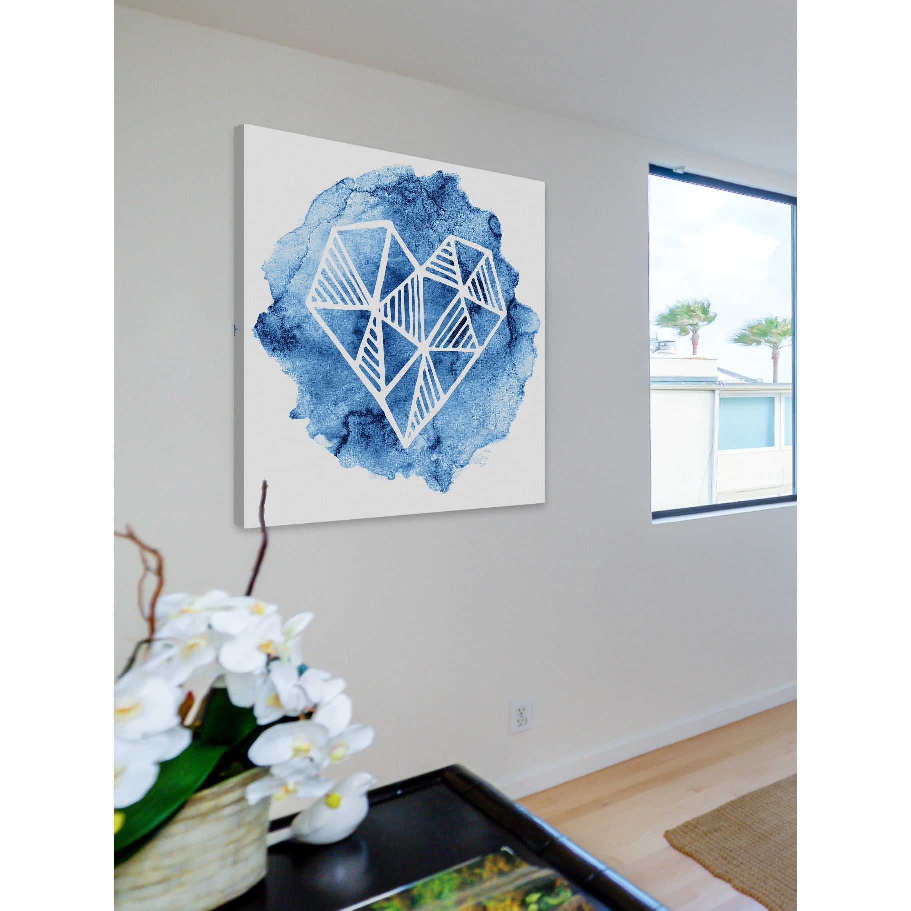 "Triangle Heart" Painting Print on Wrapped Canvas