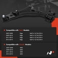 thumbnail image 2 of A-Premium Front Lower Left Side Control Arm with Ball Joint Compatible with Ford Edge 2007-2014 Lincoln MKX 2007-2015, 2 of 9