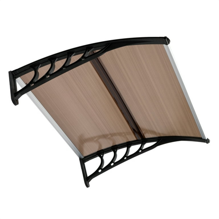 Window Door Awning Canopy, UPF 50+ Polycarbonate Entry Door Outdoor Window Awning Exterior Front Door Overhang Awning