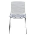 thumbnail image 2 of LeisureMod Astor Modern Rain Drop Design Dining Chair in Clear Set of 2, 2 of 7