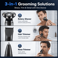 thumbnail image 2 of 3 IN 1 Electric Razor for Men: Rechargeable Electric Shavers with Nose Trimmer Sideburns Trimmer,Waterproof Wet/Dry Grooming Kit, 2 of 9