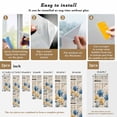 thumbnail image 6 of Blue Yellow Tulips Window Privacy Film, Retro Farmhouse Flower Barn Doors Wooden Static Cling UV Sun Blocking Heat Control Window Tint Day and Night, Non-Adhesive One Way Privacy Cover 19.6''x39.3'', 6 of 7
