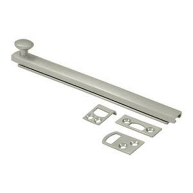 Boulon de Surface Robuste de 6 Po avec Vis Dissimulée, Nickel Satiné - Solide