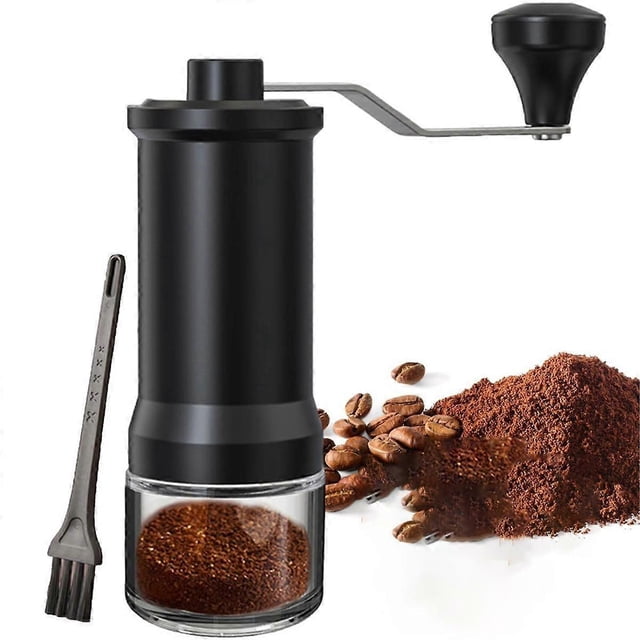 Manual Coffee Grinder, Ceramic Burr Coffee Grinder Manual Adjustable for Fine/Coarse Grind, for Home, Travel, Camping