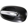 thumbnail image 2 of Exterior Door Handle Compatible with 1996-2000 Dodge Grand Caravan Rear, Driver Side Mini Passenger Van Chrome Lever with Smooth Black Bezel, 2 of 3