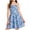 Blue, variant on Girls Summer Dresses Boho Ruffled Spaghetti Strap Tiered Dresses Casual Midi Cami Sundress Blue Size 15