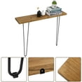 thumbnail image 6 of NOZE Console Sofa Table Wall-Mounted Side Table  Wood Table for Entryway Living Room with Two Iron Feet, Rustic Brown, 6 of 16