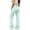 T10-Mint Green, variant on Glisme Girl'S Uniform Pant Back To School Elastic Waist Leggings Straight Leg Solid Color Flare Trousers 5-6 Years Hot Pink