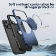 thumbnail image 5 of For iPhone 17 Pro Max Ultra Slim Hybrid TPU+PC Protective Cover with Metal Rotation Holder , Compatible MagSafe, Military Grade Shockproof Phone Case Cover,Blue,For iPhone 17 Pro Max, 5 of 7