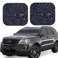 thumbnail image 1 of Fotbe Copper-Gold Gloss Outline Flower Juego de 2 Piezas de Parasoles para Parabrisas | Bloqueador Solar para Auto | Accesorios Plegables para Protección Solar Interior-Large, 1 of 6