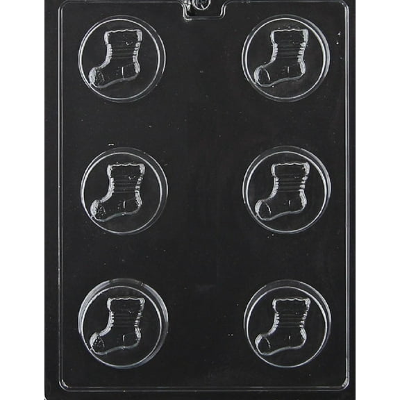 Grandmama's Goodies C462 Stocking Oreo Cookie Christmas Chocolate Candy Soap Mold with Exclusive Molding Instructions