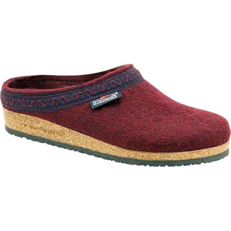 Women s Stegmann Wool Felt Cork Clog Slipper Merlot Wool 11 M