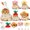 Watermelon,White Goose,Pig ,Chicken ,Snapper, variant on 5 Pcs Cat Adorable Costume Bunny Hat with Ears Funny Mane Cat Hat for Pets and Small Dogs Kitten Puppy Party Costume Accessory Headwear(Lion, Frog, Rabbit, Sunflower, Banana)