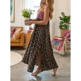 thumbnail image 6 of Yunliwuli Women's Long Beach Dress Sleeveless Spaghetti Strap Floral Print Split Dress Midi Slip Dress, 6 of 9