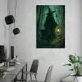 thumbnail image 6 of Halloween Witch in The Forest Canvas Wall Art Prints Poster Gifts Photo Picture Painting Posters Room Decor Home Decorative 16x24inch(40x60cm), 6 of 6