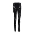 thumbnail image 3 of GJSYRH Women's High Waist Leather Leggings Tights Nightclub Performance Wear Zipper Crotch Design Pants Underwear Attire, 3 of 7
