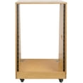 thumbnail image 4 of Sound Town DIY Slanted 16U Studio Rack, Plywood, Golden Oak, Rubber Feet, Casters (SDRK-16T), 4 of 5
